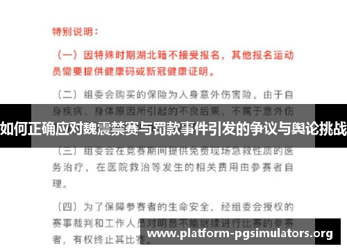如何正确应对魏震禁赛与罚款事件引发的争议与舆论挑战