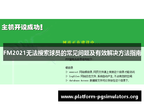 FM2021无法搜索球员的常见问题及有效解决方法指南 FM2021无法搜索球员的常见问题及有效解决方法指南