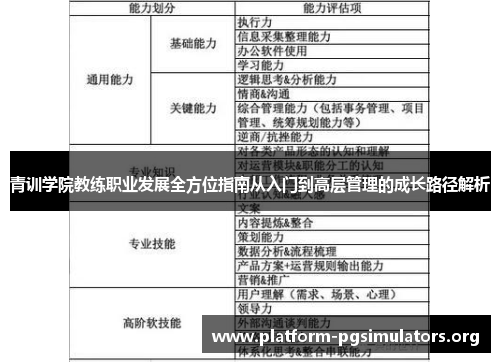 青训学院教练职业发展全方位指南从入门到高层管理的成长路径解析